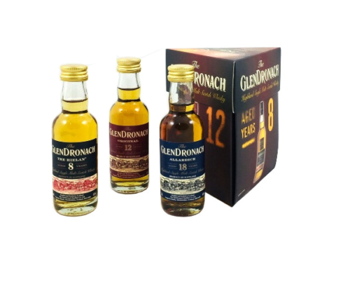 (263,73€/l) Glendronach Miniaturenset 8, 12, 18 Jahre Single Malt Scotch Whisky  - Bild 1 von 1