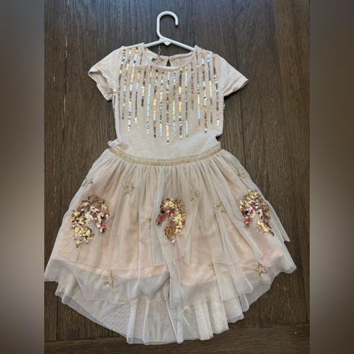 Monsoon London Sparkling Unicorn Kids dress size 5/6