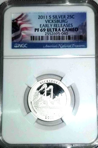 2011 S VICKSBURG Clad Quarter NGC PF69 Ultra Cameo Mississippi ATB Series