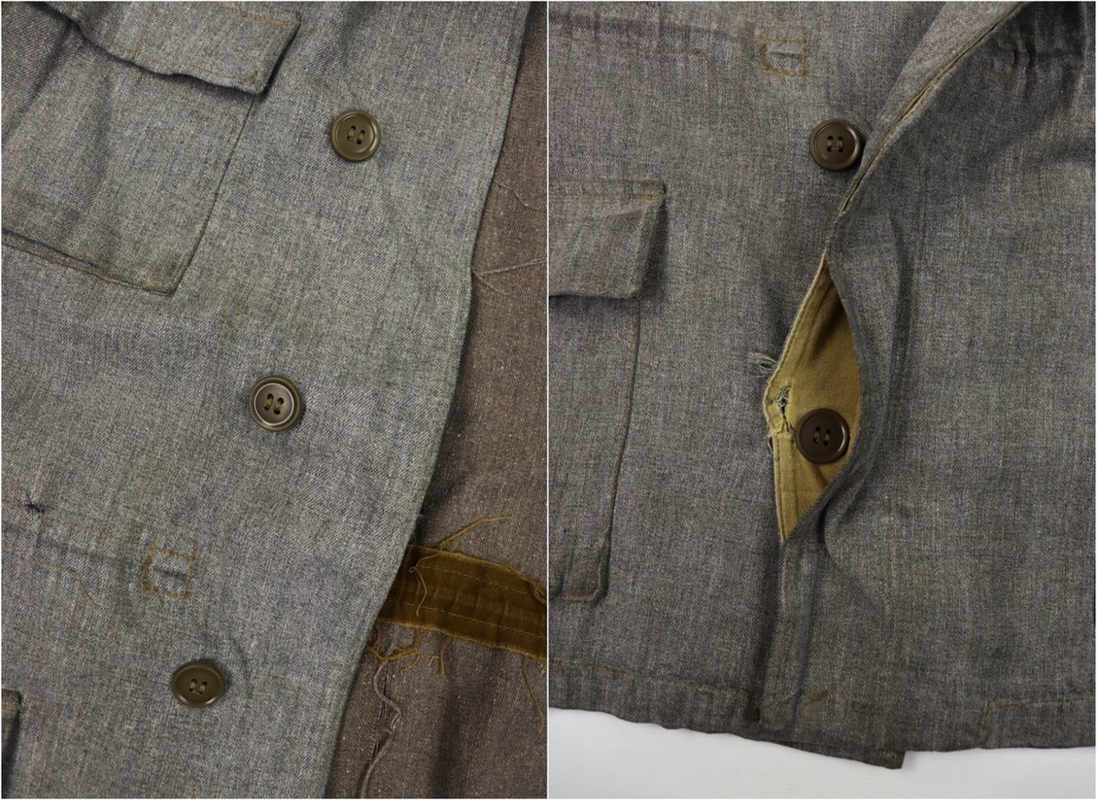 Vintage 40-50s? Gray Distressed Hunting Field Jacket Size L-XL | eBay