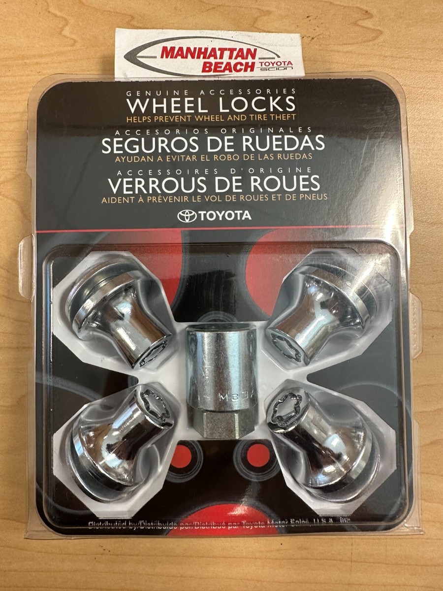 OEM 2025-2026 4RUNNER CHROME ALLOY WHEEL LOCKS GENUINE TOYOTA