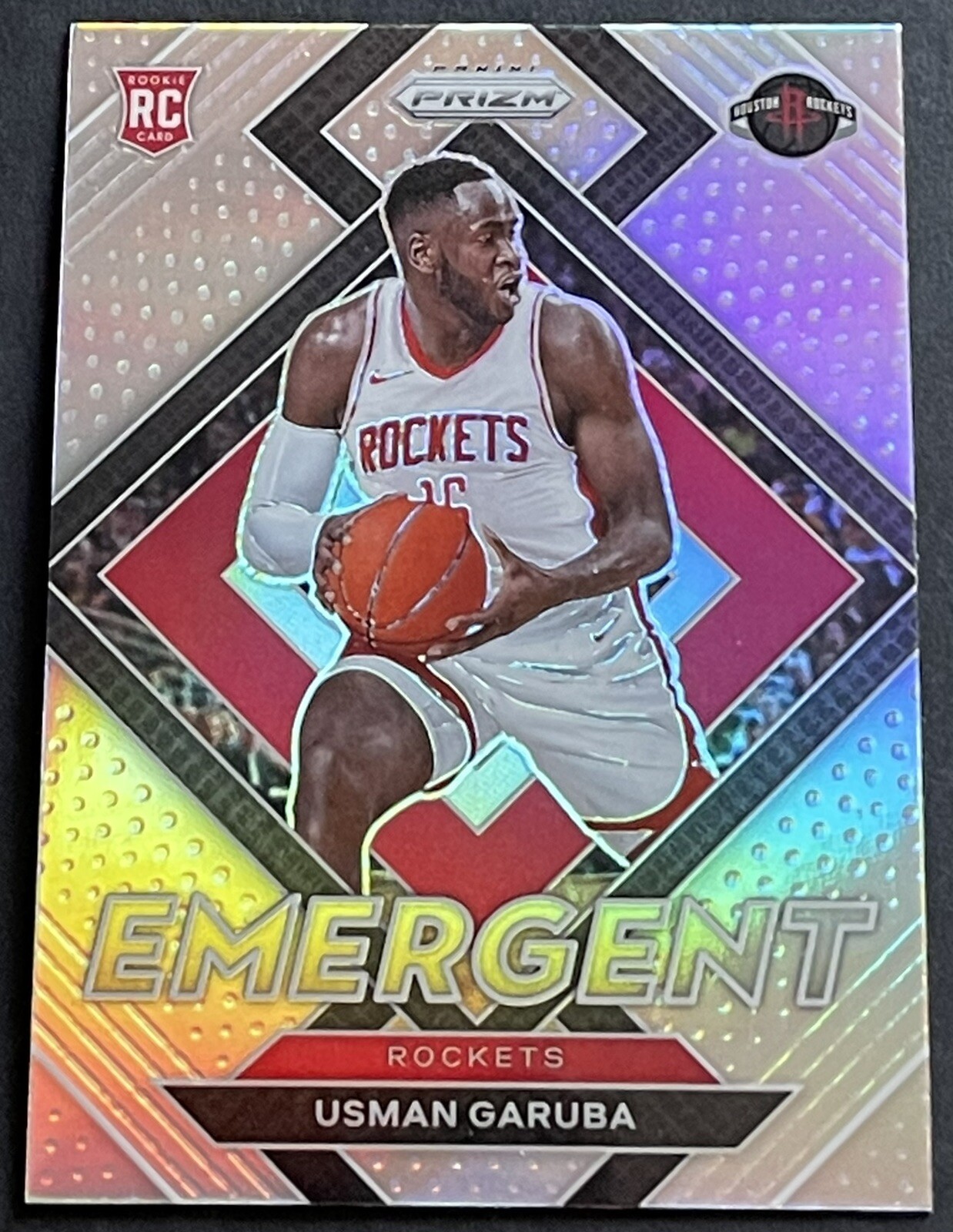 2021-22 Panini Prizm Emergent Silver Usman Garuba RC Houston Rockets #29
