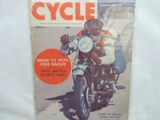 February 1952 Cycle Break 115 Your Harley Bikes Battle Sports Cars Sealed B14083