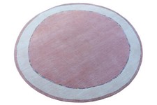 Rug Original Nepal Round Hand Knotted Tappeto 150x150 cm 100% Wool Rug Pink