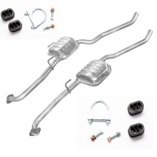 Mittelschalldämpfer (Links Rechts)+ KIT Auspuff für Opel Omega B Limo 2,5i 3,0i