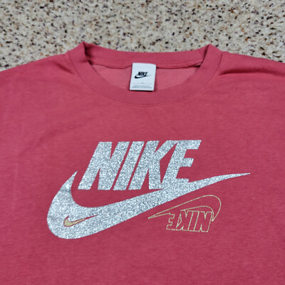 pink nike crop sweater