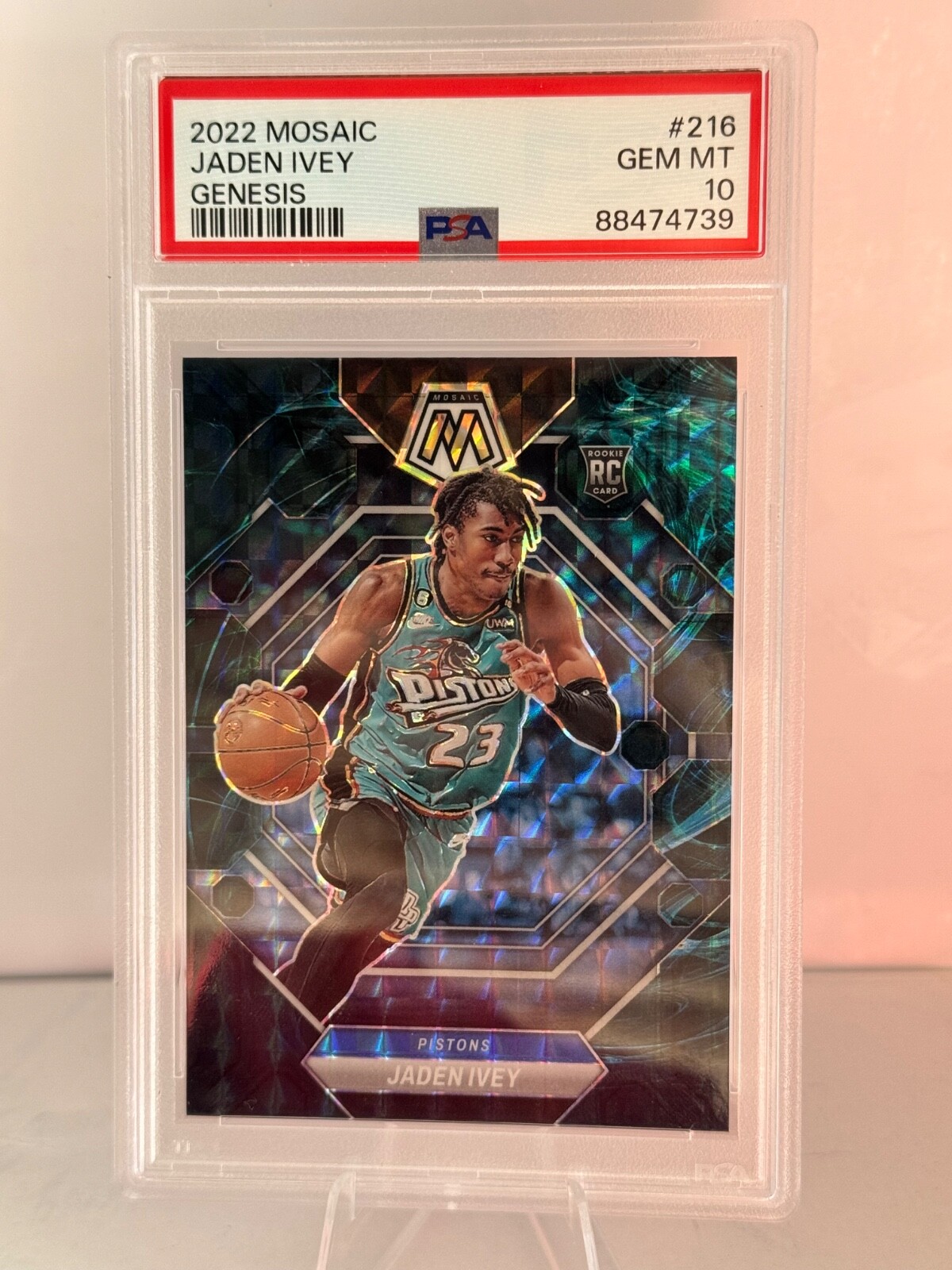 2022 Mosaic Jaden Ivey Genesis RC #216 PSA 10