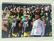Signed Marcus Freeman Notre Dame Fighting Irish 11x17 Photo Autograph Auto