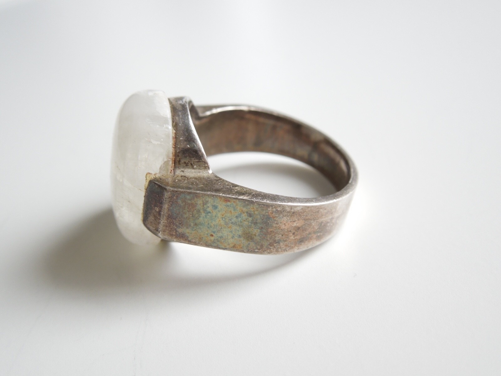 925 Silver Ring Moonstone Cabochon Solid 11.1g / … - image 7