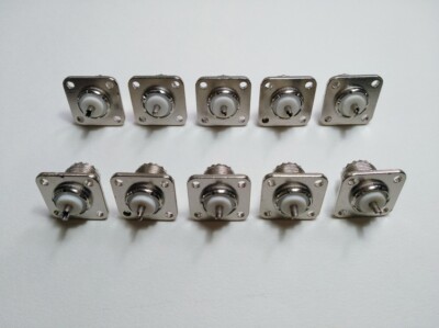 10 Pcs UHF female SO239 panel chassis mount coax cable connectors US Stock N260