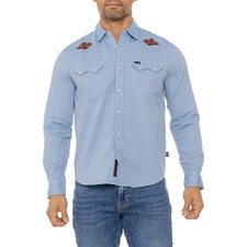 Howler Brothers Crosscut Deluxe Snap Shirt Blue Diamantes SMALL NEW NWT NIB