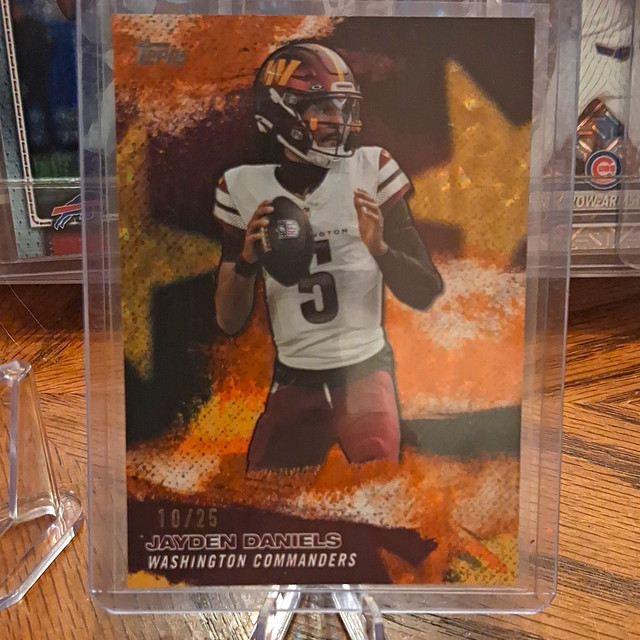 2025 Topps Stars Jayden Daniels #NFLS-28 Serial Numbered /25 Commanders SSP