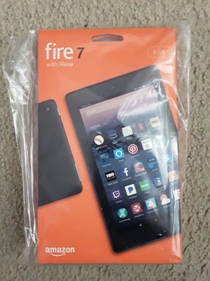 Amazon Fire HD 7 Tablet - 8 GB, Wi-Fi, 8 in - w/Alexa, Black,  New and sealed