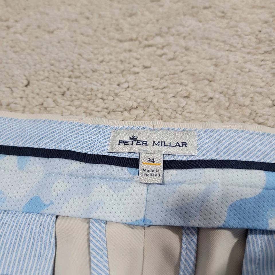 Pantalones Cortos Peter Millar Para Hombre Talla 34 Beige Poliéster Golf Foto 2 de 4