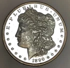 1890 P MORGAN SILVER DOLLAR MS+++ DMPL DEEP GLASSY MIRRORS NR #64783