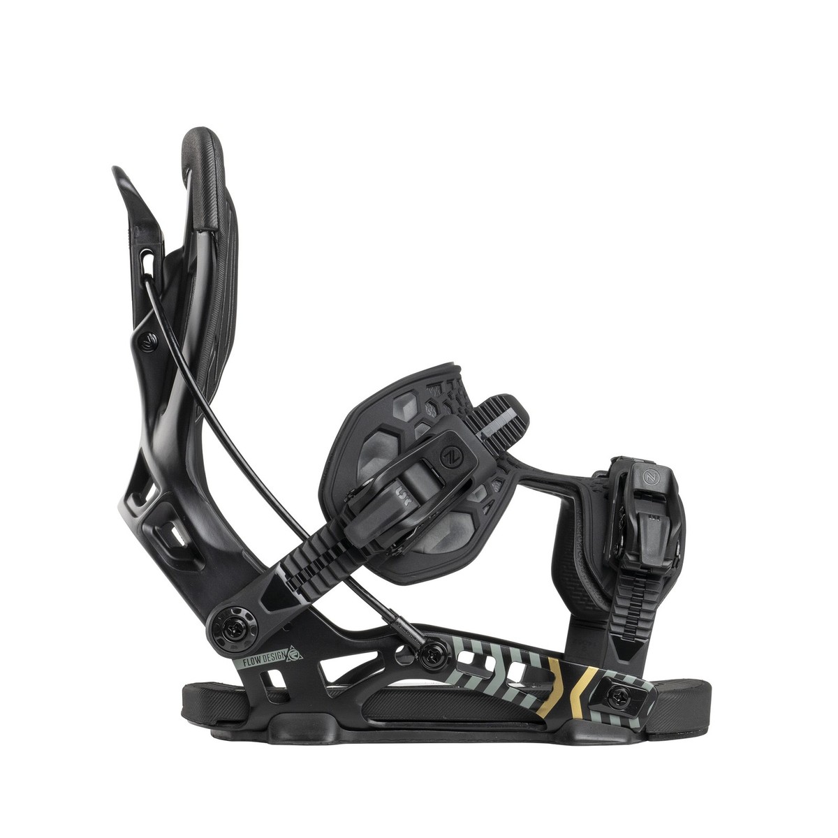Flow NX2 Fusion Men's Rear Entry Snowboard Bindings, Black, X