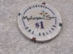 MOHEGAN SUN RESORT & CASINO (UNCASVILLE, CT) $1.00 TABLE GAMING POKER CHIP