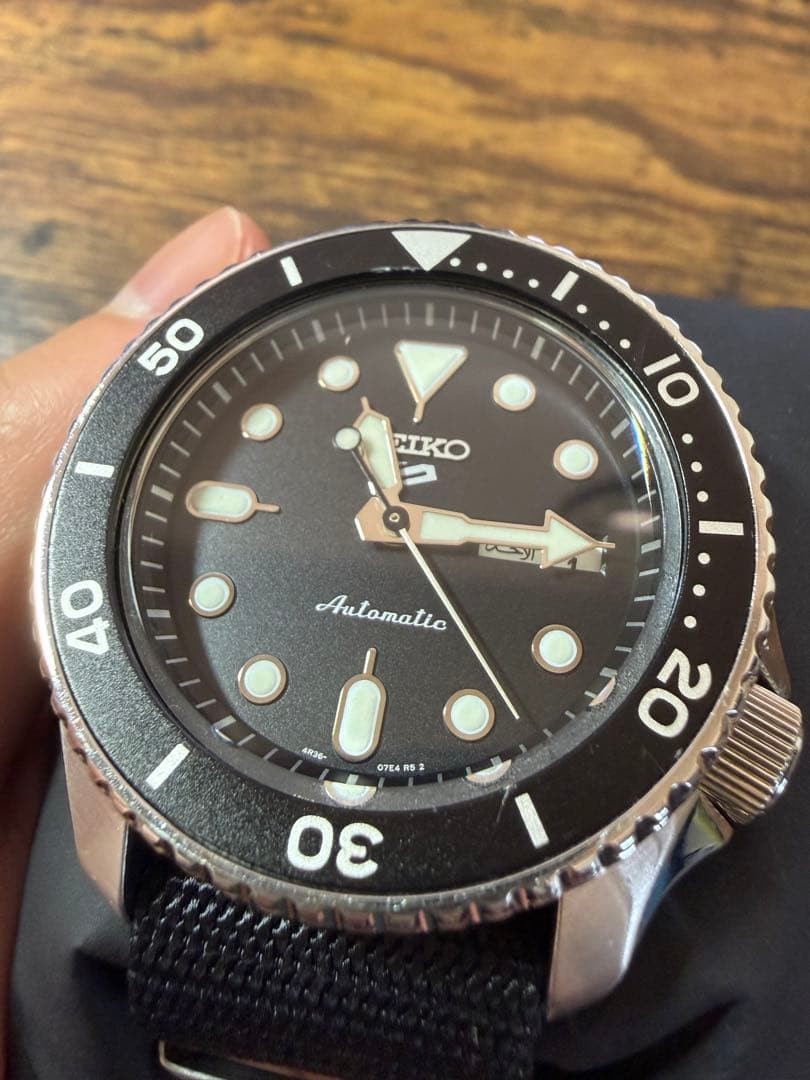 Seiko 5 Sports SRPD55K1 Watch Used Genuine Metal Bracelet NATO Strap From Japan image 2