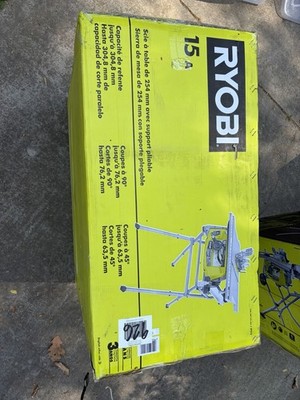Ryobi 15A Corded Table Saw 254mm Blade with Folding Stand, Green, New