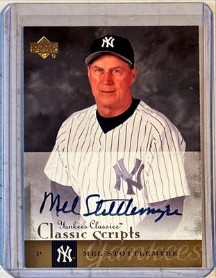 Mel Stottlemyre 2004 Upper Deck Yankees Classics Classic Scripts Auto #AU-46