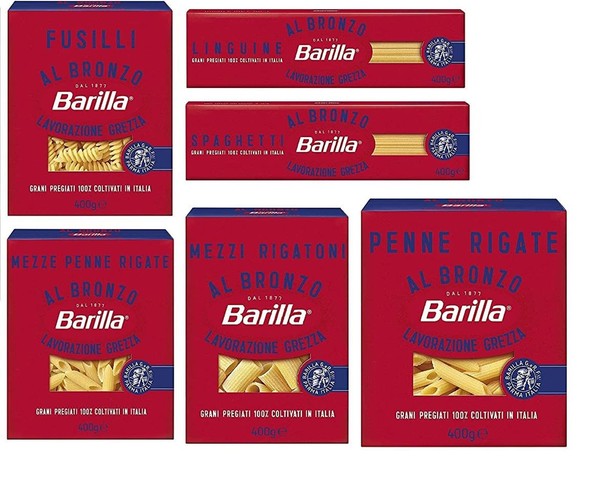 Testpaket Barilla Pasta Al Bronzo Bronze Gezogene Nudeln 6X400G-image