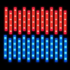 30–400PCS LED Foam Glow Sticks 3-Mode Light Up Party Wedding Birthday Concert UK