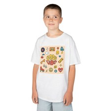 Retro Good Vibes Kids Tee, Fun Kids T-Shirt, Summer Gift, Festival Style, ... 