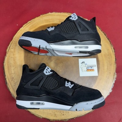 Nike Air Jordan 4 Retro Black Canvas DV0553-006 Mismatch Size 6Y