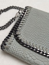 Borse in Pelle Italy Snake Embossed Leather Crossbody Enveloped Bag Metal Chain