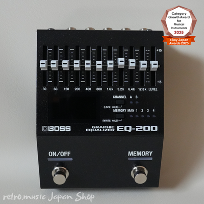 BOSS EQ-200 Graphic Equalizer Pedal 10-Band Stereo EQ with Memory