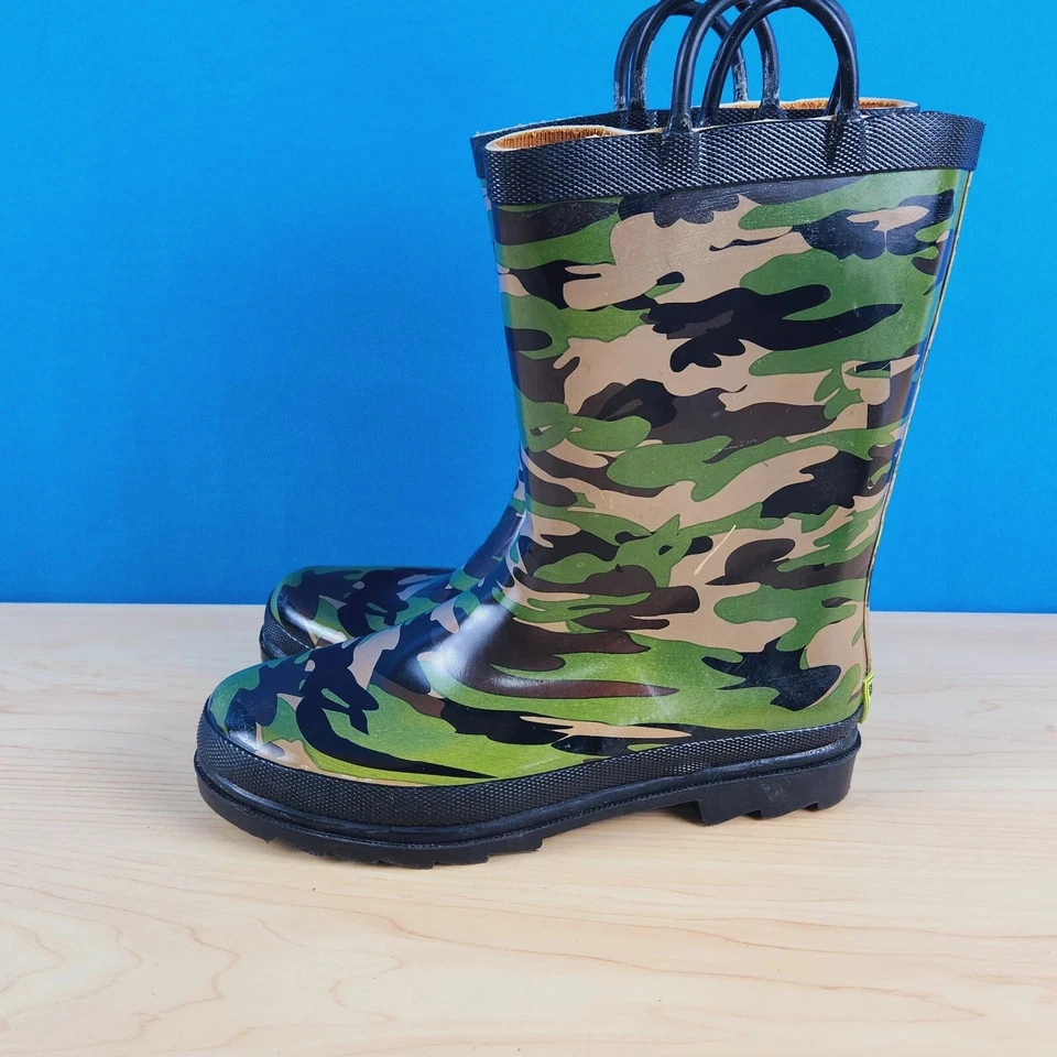 Western Chief Camuflaje Niños Talla 3 Botas de Lluvia Jóvenes Goma Impermeable Unisex Botas Foto 4 de 4