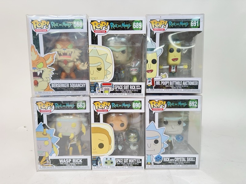 Funko Pop Animation top Six 668, 663, 689, 690, 691, 692.