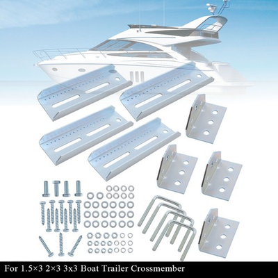 #ad #ad 4Pcs 8quot; Galvanized Swivel Top Bunk Bracket Kit with Hardware Boat Trailer 2x3 $33.94