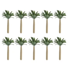  10pcs Mini Palm Tree: Simulated Plastic Coconut Trees - Artificial Miniature