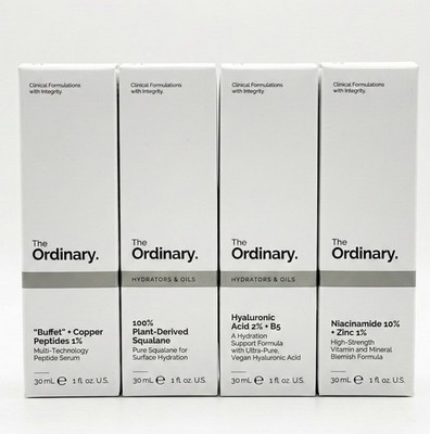 4 X The Ordinary SET Buffet +Copper Peptide, Plant Derived Anti-Aging Fine Lines