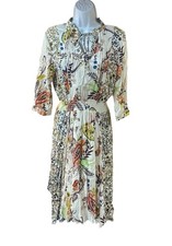 Fig & Flower Paisley Floral Print Lined Dress Boho Cottagecore Women’s Sz Small