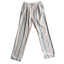 Billabong The Salty Blonde Striped Cotton Beach Pants High Rise Sz 28Vacation