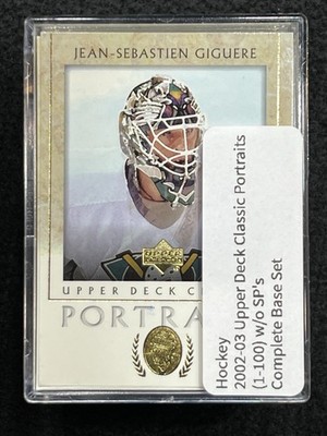 2002-03 Upper Deck Classic Portraits Hockey Complete Base Set (1-100) w/o SP's