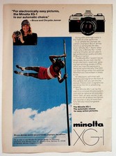 Minolta XG-1 Camera Vintage Magazine Print Ad Bruce Jenner Pole Vault 1979