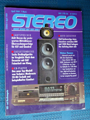 STEREO 4/89,B&W MATRIX 802 II,AIWA XK 007,KENWOOD KX 9010,SONY TC K  600ES,LINN