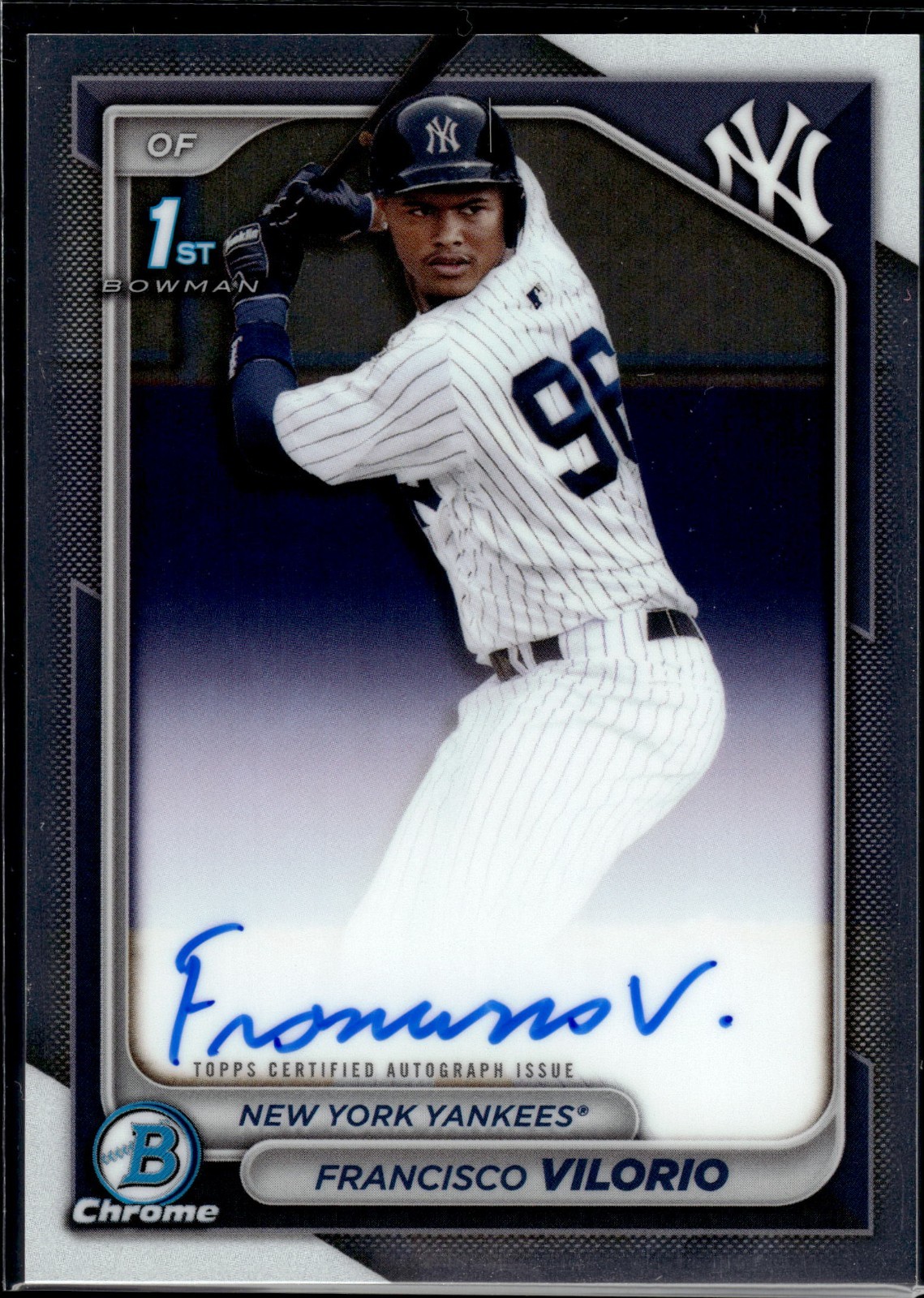 2024 Bowman Chrome Francisco Vilorio Auto 1st Prospect #CPA-FV Yankees