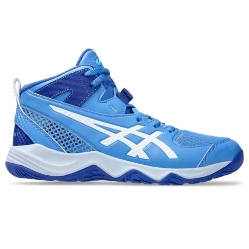 美品☆asics DUNKSHOT ホワイト/ゴールド バッシュ アシックス ASICS ジュニア バスケットボール シューズ DUNKSHOT