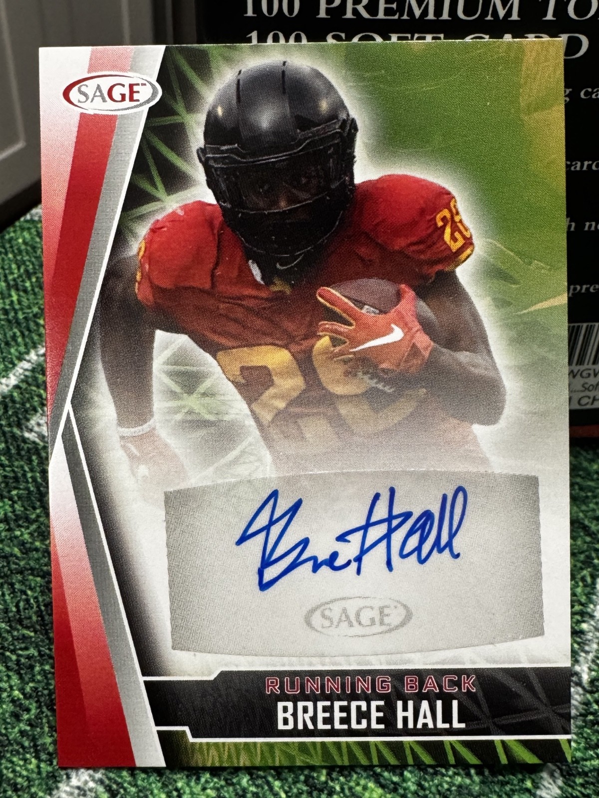 Breece Hall Sage High Series Autographs #ABH Red