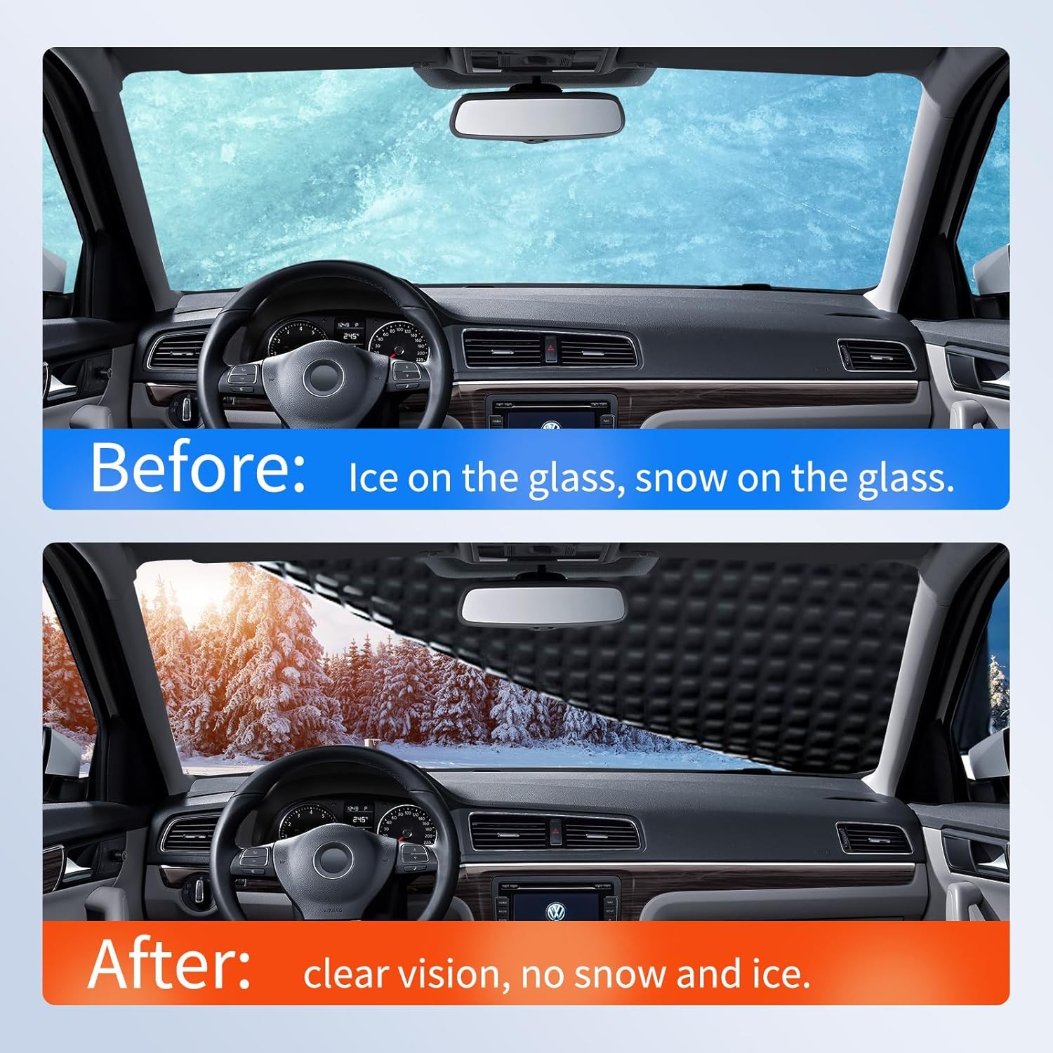 Car Truck Windshield Cover Winter Snow Ice Rain Frost Guard Sun Shade Outdoor US