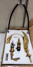 NEW Dual Handle Swan Shaped Gold Bathroom Faucen.