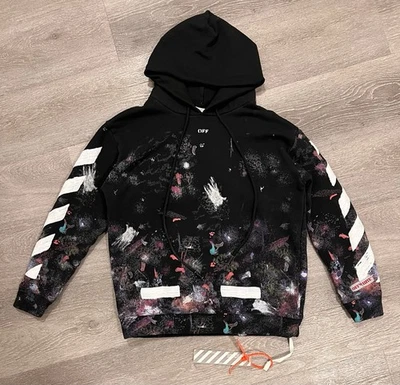 OFF-WHITE "Galaxy Brushed" Pull-Over HOODIE Virgil Abloh 2013 Size Small - Photo 1/4