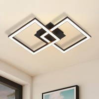 Deckenlampe LED 24W Schwarz Modern Design Warmweiß Eckig FüR KüChe Flur