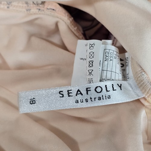 Seafolly Anthropologie Swimsuit Size 18 One Piece Floral Cage Back Plus Size - Picture 13 of 14