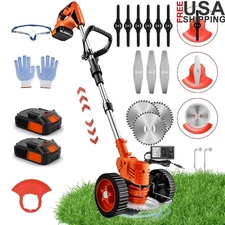 2500W Cordless Electric Weed Lawn Eater Edger Yard Grass String Trimmer Mower US