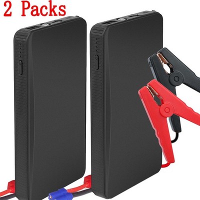 2 Pack 360A 12V Car Jump Starter 20000mAh Power Bank Booster Battery Charger